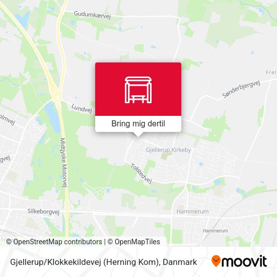 Gjellerup / Klokkekildevej (Herning Kom) kort