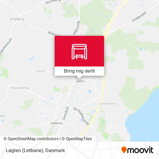 Løgten (Letbane) kort