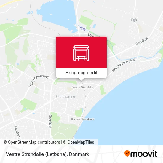 Vestre Strandalle (Letbane) kort