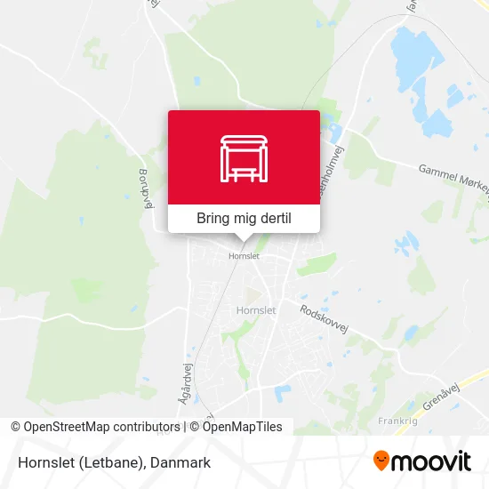 Hornslet (Letbane) kort