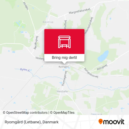 Ryomgård (Letbane) kort