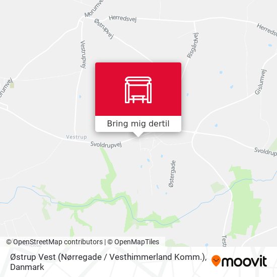Østrup Vest (Nørregade / Vesthimmerland Komm.) kort