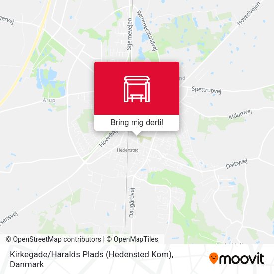 Kirkegade / Haralds Plads (Hedensted Kom) kort