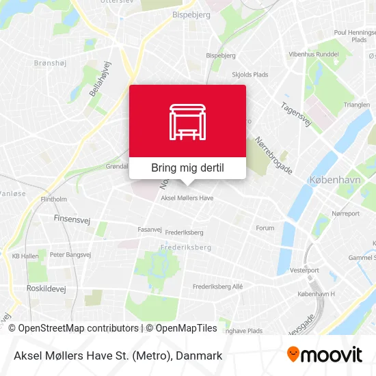 Aksel Møllers Have St. (Metro) kort