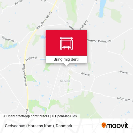 Gedvedhus (Horsens Kom) kort
