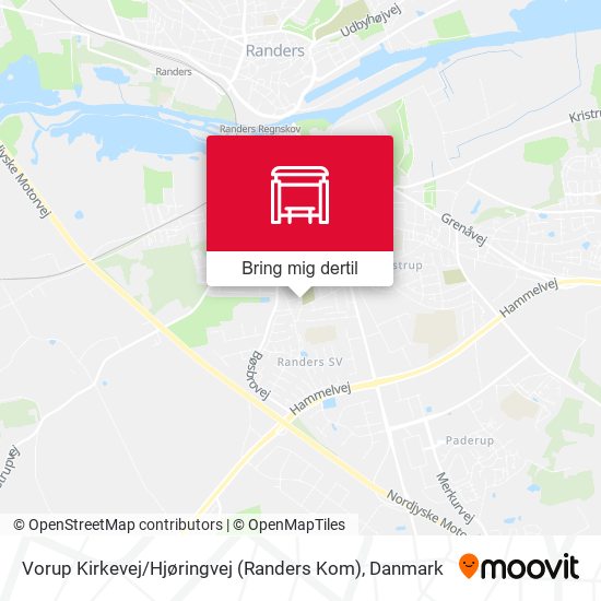 Vorup Kirkevej / Hjøringvej (Randers Kom) kort