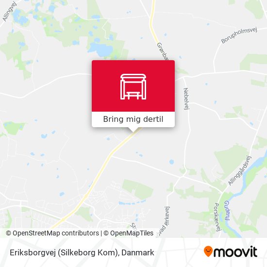 Eriksborgvej (Silkeborg Kom) kort