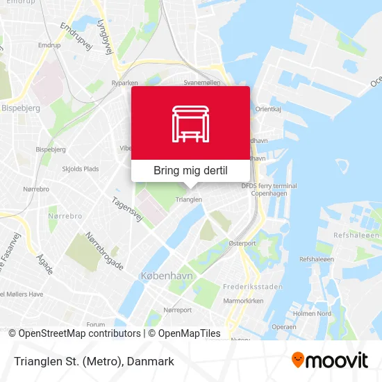 Trianglen St. (Metro) kort