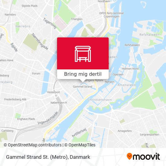 Gammel Strand St. (Metro) kort