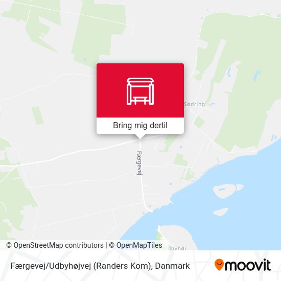 Færgevej / Udbyhøjvej (Randers Kom) kort