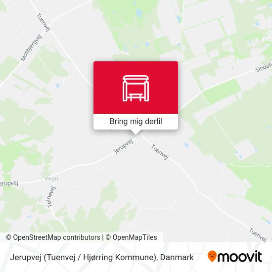Jerupvej (Tuenvej / Hjørring Kommune) kort