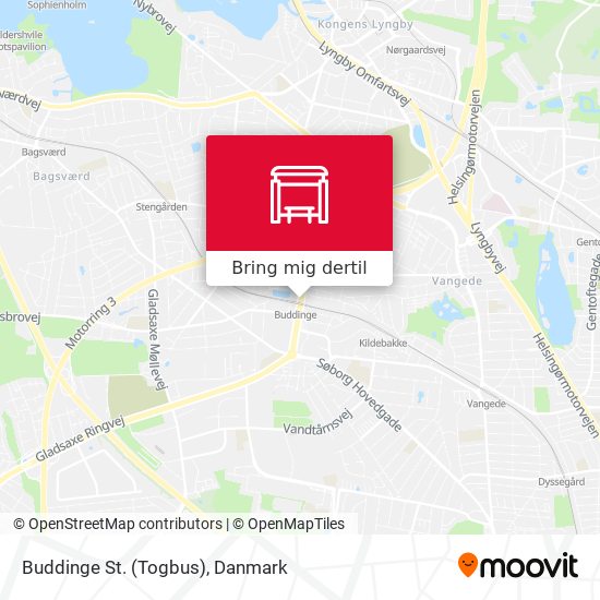Buddinge St. (Togbus) kort
