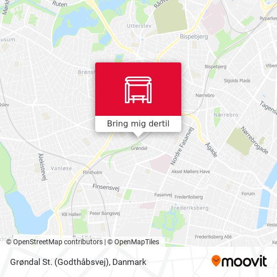Grøndal St. (Godthåbsvej) kort