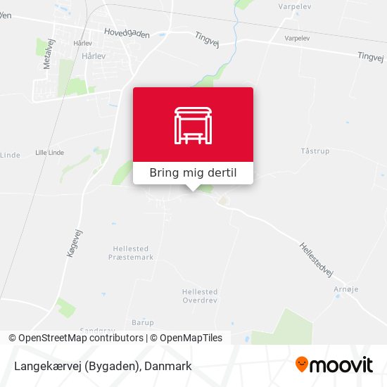 Langekærvej (Bygaden) kort
