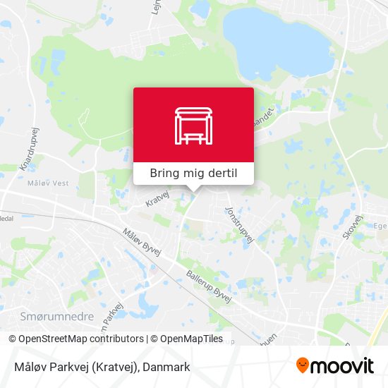 Måløv Parkvej (Kratvej) kort