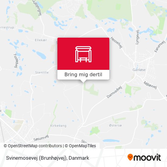 Svinemosevej (Brunhøjvej) kort