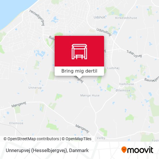 Unnerupvej (Hesselbjergvej) kort