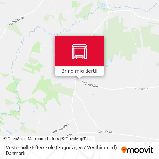 Vesterbølle Efterskole (Sognevejen / Vesthimmerl) kort