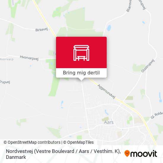 Nordvestvej (Vestre Boulevard / Aars / Vesthim. K) kort