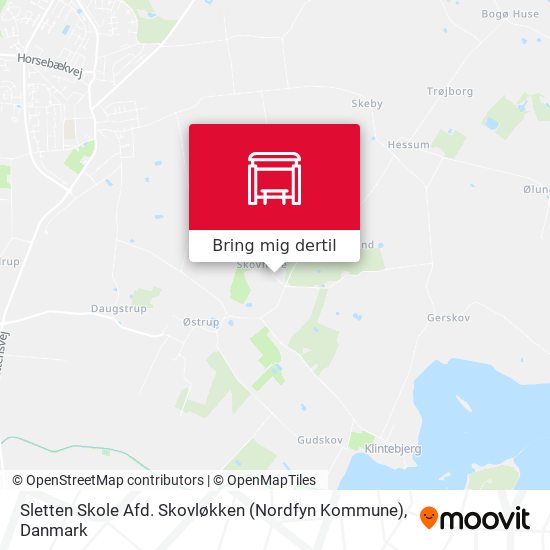 Sletten Skole Afd. Skovløkken (Nordfyn Kommune) kort