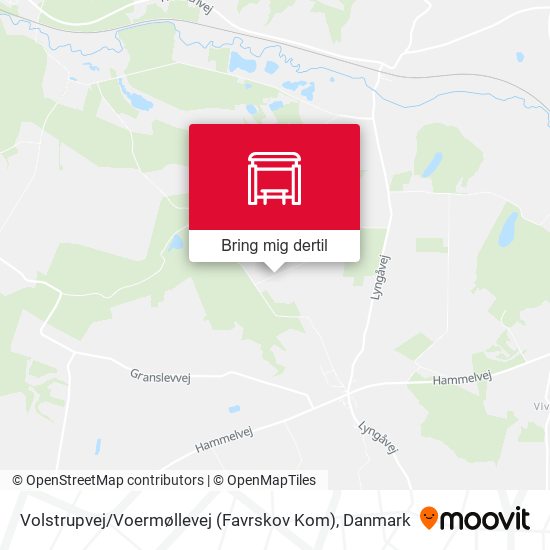 Volstrupvej / Voermøllevej (Favrskov Kom) kort