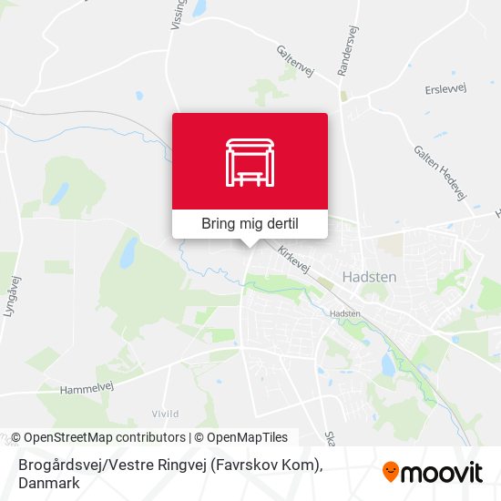 Brogårdsvej / Vestre Ringvej (Favrskov Kom) kort