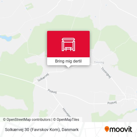 Solkærvej 30 (Favrskov Kom) kort