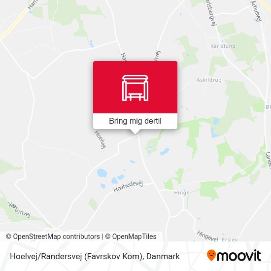 Hoelvej / Randersvej (Favrskov Kom) kort