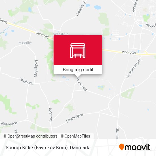 Sporup Kirke (Favrskov Kom) kort