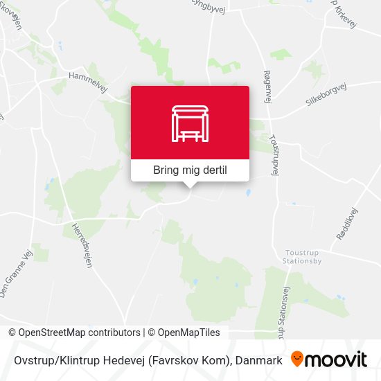 Ovstrup / Klintrup Hedevej (Favrskov Kom) kort