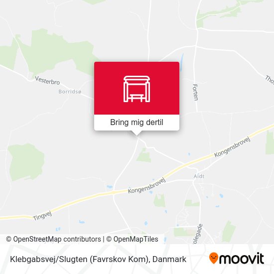 Klebgabsvej / Slugten (Favrskov Kom) kort