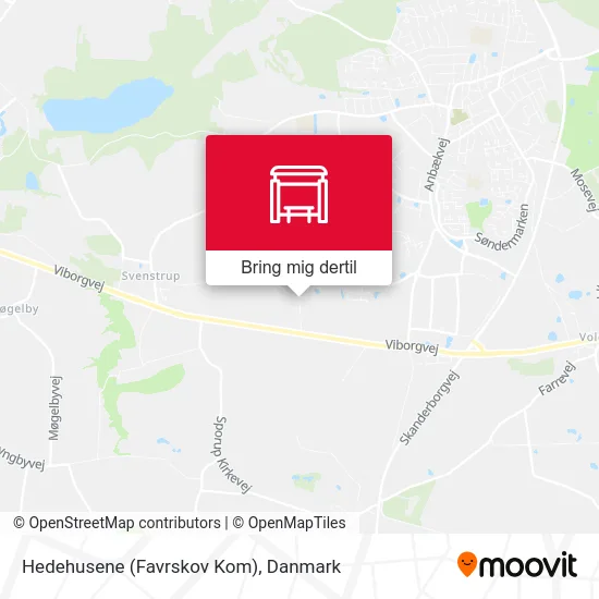 Hedehusene (Favrskov Kom) kort