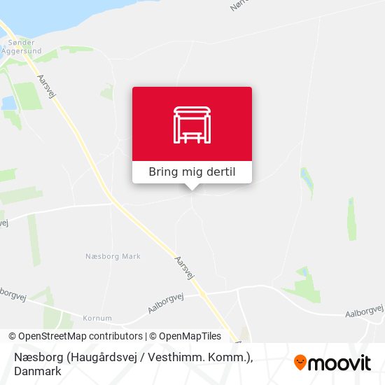 Næsborg (Haugårdsvej / Vesthimm. Komm.) kort