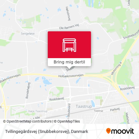 Tvillingegårdsvej (Snubbekorsvej) kort