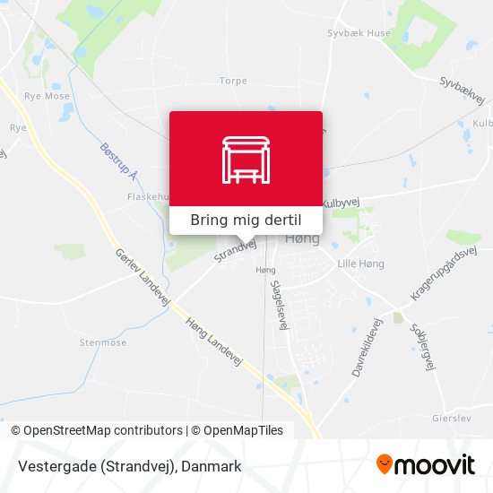 Vestergade (Strandvej) kort