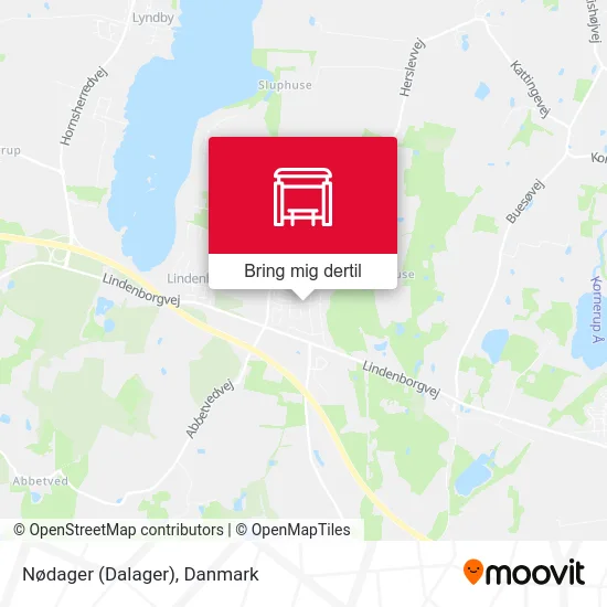 Nødager (Dalager) kort