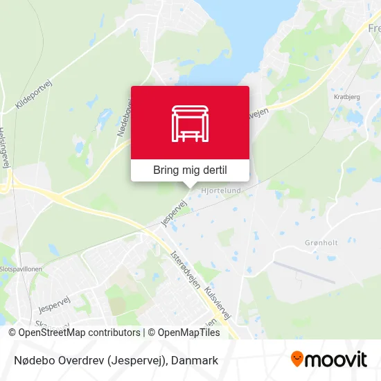 Nødebo Overdrev (Jespervej) kort