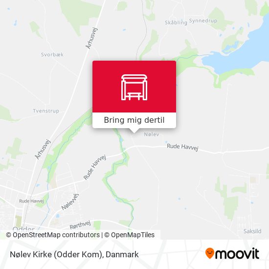 Nølev Kirke (Odder Kom) kort