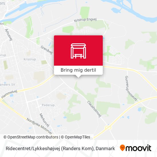 Ridecentret / Lykkeshøjvej (Randers Kom) kort