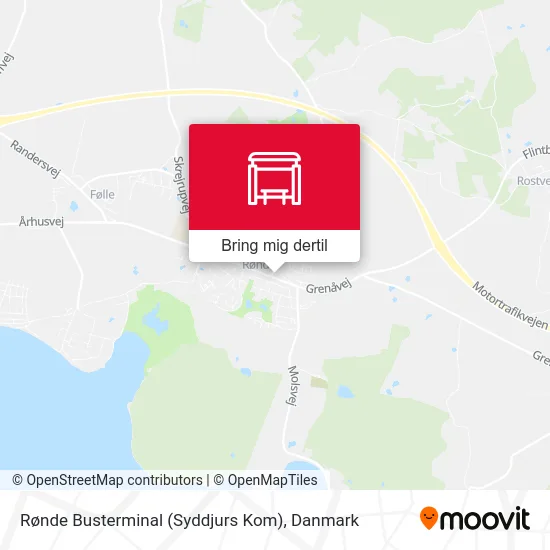 Rønde Busterminal (Syddjurs Kom) kort