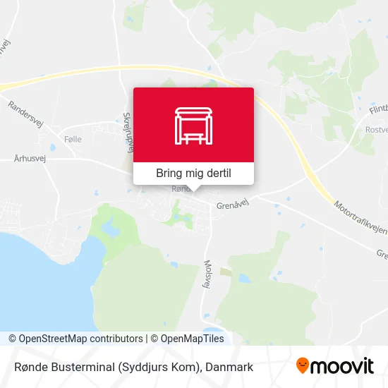 Rønde Busterminal (Syddjurs Kom) kort