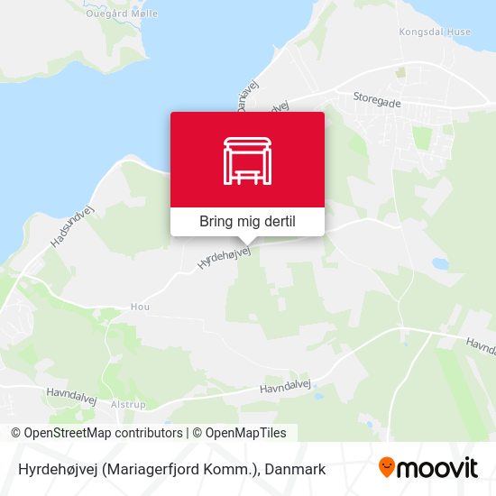 Hyrdehøjvej (Mariagerfjord Komm.) kort