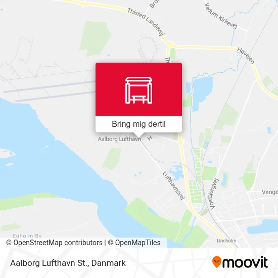 Aalborg Lufthavn St. kort