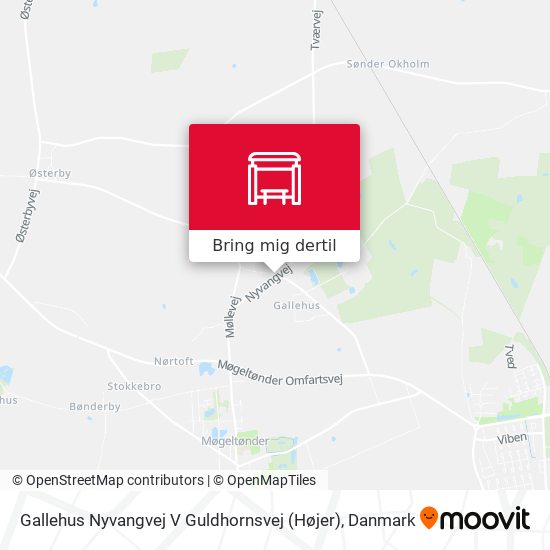 Gallehus Nyvangvej V Guldhornsvej (Højer) kort