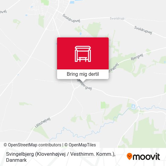 Svingelbjerg (Klovenhøjvej / Vesthimm. Komm.) kort