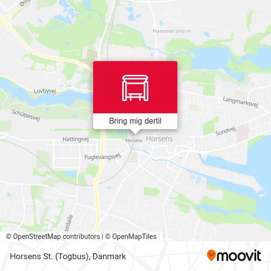 Horsens St. (Togbus) kort