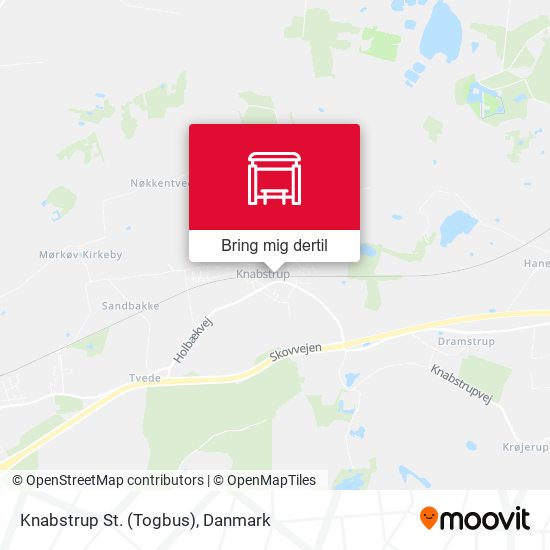 Knabstrup St. (Togbus) kort