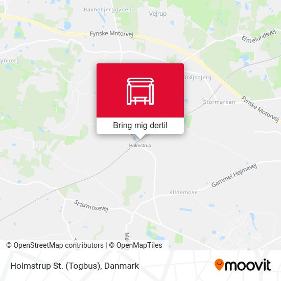 Holmstrup St. (Togbus) kort