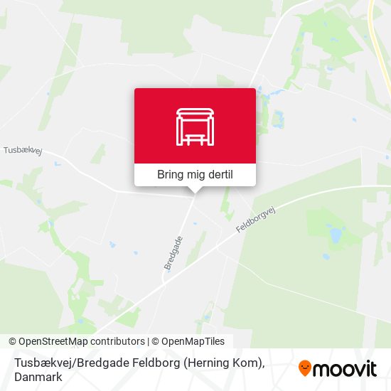 Tusbækvej / Bredgade Feldborg (Herning Kom) kort