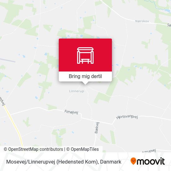 Mosevej / Linnerupvej (Hedensted Kom) kort
